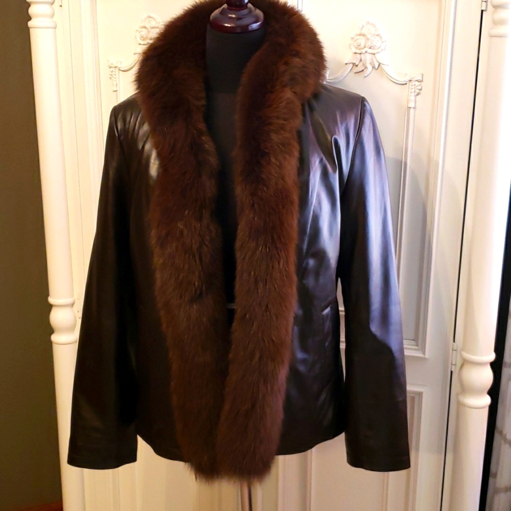 Leather & Fox Fur Jacket
